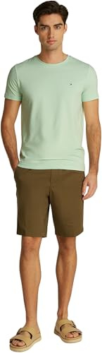 Tommy Hilfiger Herren Stretch Slim Fit Tee Mw0mw10800 S/S T-Shirt, Green (Opal Green), M