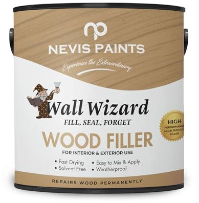 NEVIS PAINTS Wall Wizard Wood Filler - Premium Quality, Waterproof, Interior and Exterior, 500 ml/940g (Light Oak)
