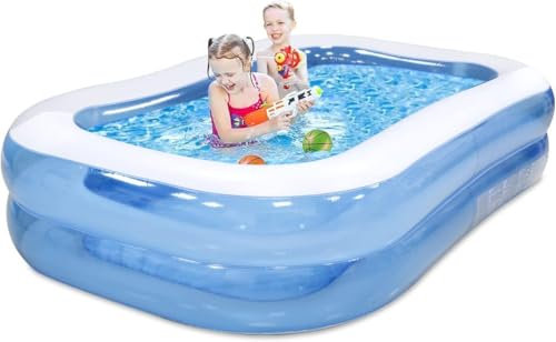 ArkCamp Rectangular Inflatable Pool, Ideal for Backyard & Indoor, Kids & Adults