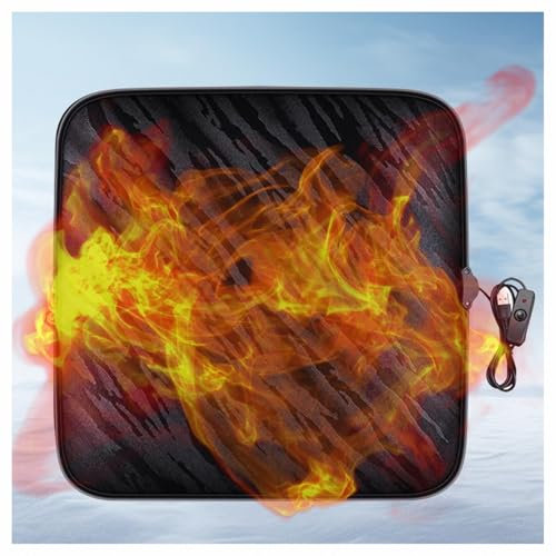 FARMAHAR USB Sitzauflagen, Intelligente Steuerung für Schnelles Aufheizen Sitzauflage Beheizbar Professionell Warm Auto Sitzauflagen Passend für Fahrersitz 1 Stück