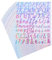Piriuuo 10 Stück Buchstaben Aufkleber, Silber Glitzer Vinyl Buchstabenaufkleber Selbstklebende Aufkleberbuchstaben Buchstaben Sticker Klebebuchstaben für Fenster, Türen, Poster, DIY Scrapbooking