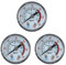ZHOUXYFDC Manometro 1/2/3 Pezzi manometro Pneumatico Idraulico del Fluido del compressore d'Aria 0-12 Bar 0-180 PSI quadrante for Una Facile Lettura Strumento di misurazione del quadrante(3pcs)