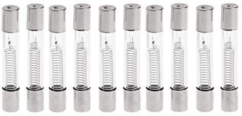ZHENGCI Fuse Tube 10 PCS 5KV 0.8A 800MA Glass Tube Microwave Oven Replacement Cartridge Fast Blow