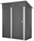 Thanaddo Geräteschuppen Gerätehaus 152 x 84 x 182 cm, 1,5m³ Stauraum, Metall Gartenschuppen mit Pultdach Belüftungslöcher, wetterfest Lagerschuppen im Freien für Outdoor (Grau)
