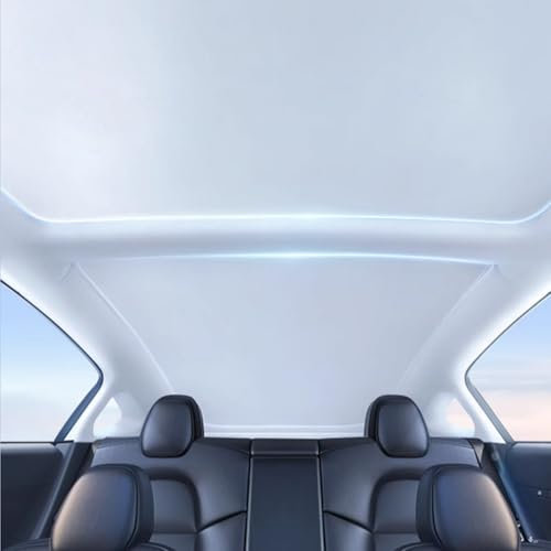 Ywooon Parasol Techo para Tesla Model 3 2018-2024 2025 Highland, Aislamiento de Ventana de Techo Bloquear los Rayos UV y Mantener la Refrigeración, Beige (Producido Desde China)