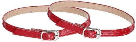 QUARKZMAN 2 brides pour escarpins, lacets de cheville amovibles accessoires de remplacement pour chaussures femme talons hauts pantoufles sandales lâches, Rouge