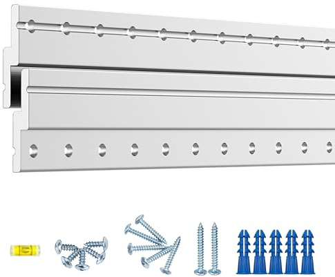 17-3/4 Heavy Duty French Cleat Hanger, Heavy Mirror Mounting Hardware & Picture Hanging kit, Wall Mount Brackets for Cabinets, Shelf, Headboard - Z Clips 1 Pair up to 180 lbs