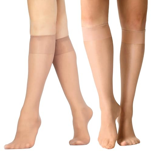 20 Paar Kniestrümpfe Damen 20d Nylon Transparent Hautfarben Feinstrümpfe | Transparente Nylonstrümpfe, Helle Hautfarben, Damen Kniestrümpfe, 20d, Feinstrümpfe