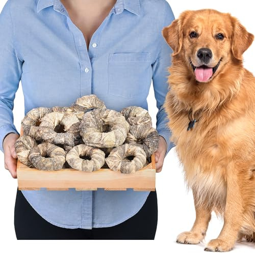 Dorschhaut-Ringe für Hunde 1kg (ca. 19-24 Stück), natürlich
