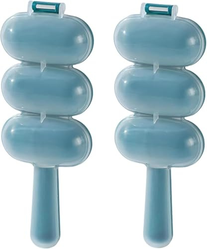 2Pcs Biue Rice Ball Shaker, Rice Ball Mold, DIY Sushi Shake Rice Ball Mold, Non-Stick Sushi Making Kit, Ball Shaped Kitchen Tools Food Decor Sushi Plates for Kids