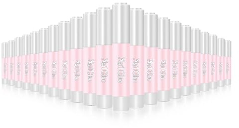 FloraVigo Lot de 22 colles à ongles extra fortes (2g) Colle à ongles à séchage rapide avec adhérence ultra-forte; convient pour ongles artificiels, ongles press-on, ongles naturels et strass
