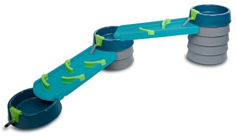 AquaPlay Mudway Flow - kombinierte Wasser- und Sandspielbahn, 2,3m Wasserbahn mit Schleusen, Becken und Schiebern, flexibles Stecksystem, wetterfestes, naturverbundenes Outdoor-Wasserspiel, ab 3 Jahre
