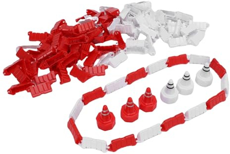 Yctze RC-Auto-Driftzaun, 120 Stück Zaunpaneele, Roter ABS-Driftfeldzaun mit 30 Stück Straßenkegeln, 1/14, 1/16, /18, /24, /28, RC-Car, Auto, Drift-Landebahn, Spielzeug & Spiele/Fahrzeuge/Slotcars,