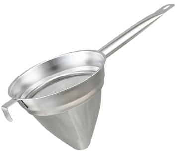 304 Stainless Steel Conical Strainer with Long Handle China Cap Fine Meshes Bouillon Sieve for Kitchen Cooking Club Drink