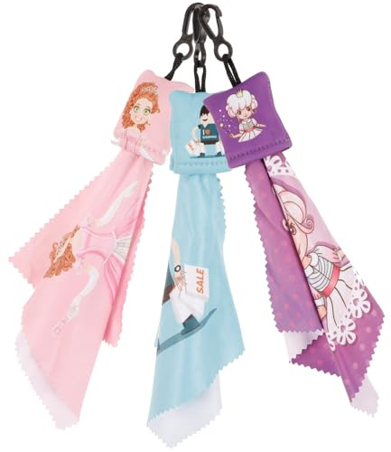 BESPORTBLE Chiffon en Tissu Fin 3 Pièces pour Lunettes et Écrans, Porte-clés Léger, Lingettes Nettoyantes pour Téléphones Portables et Ordinateurs, Usage Multiple sur Surfaces Délicates