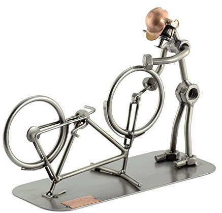 Steelman24 I Nuts and bolts sculpture Bicycle Mechanic I Handmade ornaments I Made in Germany I I Metal figurine