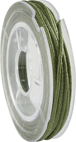 UIT Schmuckkordel 5 m x 1mm Baumwolle Ganzjährig Kordel 500 cm Länge 1 mm Stärke Olivgrün