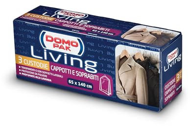 DOMO PAK LIVING Sacchetti Antipolvere per Cappotti e soprabiti