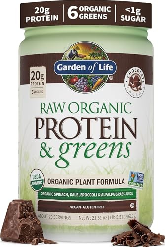 GARDEN OF LIFE Organic Chocolate Protein & Greens, 21.51 OZ
