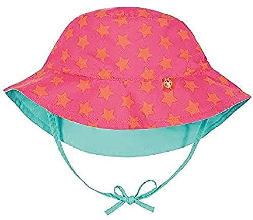 LÄSSIG Baby Kinder Sonnenhut Strandhut Sommerhut Sonnenschutz Kinderhut Babymütze Wendbar Atmungsaktiv UV-Schutz 50+/Splash & Fun Sun Protection Bucket Hat Stars, Size: Infant 6-18 Monate