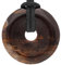 Lebensquelle Plus Edelstein Donut Ø 30 mm + Baumwollband | Naturstein Anhänger Halskette | Echte Heilsteinkette inkl. Band (Versteinertes Holz)
