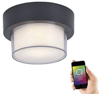 Paul Neuhaus, LED Außenwand-Leuchte Smart Home, Fassadenleuchte, dimmbar, RGB+W Farbwechsel, inkl. Fernbedienung