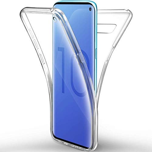 NWNK13 Samsung S10 Plus Case clear Heavy Duty Cover Dual Layer Premium Range Rugged Case with Built-in Screen Protector Full Body case Compatible for (samsung galaxy s10plus, Clear Slim Case)