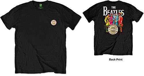 The Beatles BTBPP01MB01 T-Shirt, Black, Small