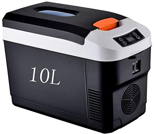 YADLCR Car Fridge, Electric Cool Box,10L Litre Freezer 12V 220V Portable Mini Travel Refrigerator Hot/cold Suitable for Truck Driver, Camping, Picnic Etc (Color : 1)