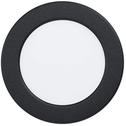 EGLO FUEVA 5 LED Einbauleuchte schwarz rund 117mm 650lm 3000K, Warmweiß