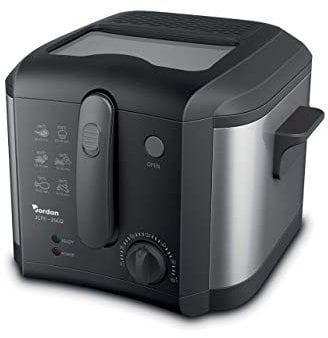 WeGeek, Freidora eléctrica, 1600 W, 3 L, filtro de carbono, cesta extraíble, cuerpo de acero