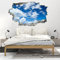 Kuletkear 3D Wandtattoos Wandaufkleber Blauer Himmel Mit Wolken B 98 x H 65 cm für Kinderzimmer Junge mädchen Teenager zimmer Schlafzimmer Wandsticker