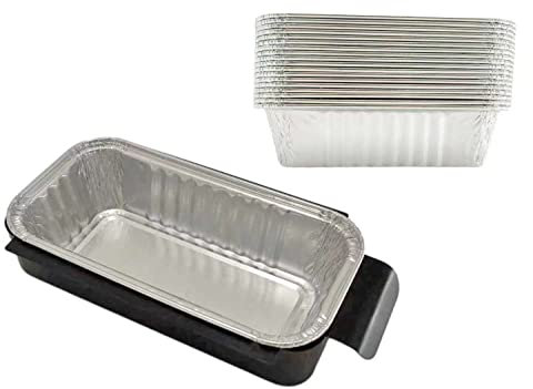 Firsgrill Ersatz Charbroil 9328812P06 Einweg-Grill-Fettbecherhalter Tropfpfanne (schwarzer Halter und 10 Liner)