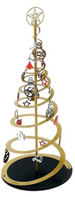Albero di Natale a spirale in metallo, albero di Natale, decorazione per Capodanno, presente per la prima famiglia, Halloween Waterford (oro)