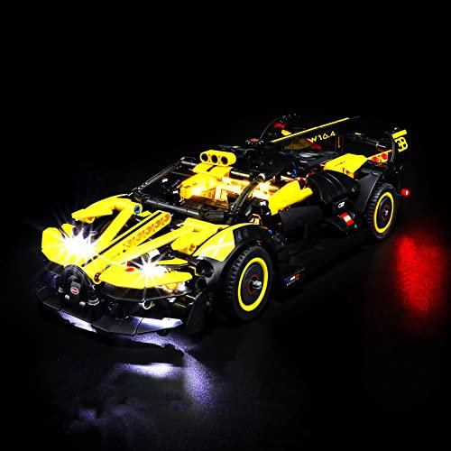 GEAMENT LED Licht-Set Kompatibel mit Lego Bugatti-Bolide - Beleuchtungsset für Technic 42151 (Modell-Set Nicht enthalten)