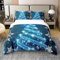 100% Baumwolle Frohe Weihnachten Bettwäsche Set Blau Weihnachtsbaum Tröster Abdeckung für Kinder Chic Winter Schneeflocke Bettbezug Blingbling Blau Weihnachten Thema Neues Jahr Quilt Cover,135x200