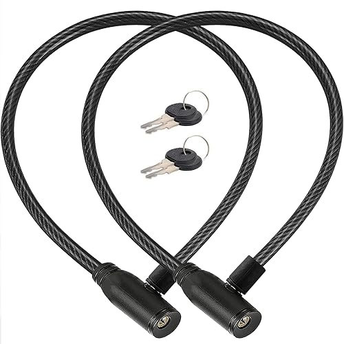 E scooter schloss 2 Stück Kabel mit Schlüsseln Stahl 60 cm schloss für e scooter schloss roller schloss e roller schloss e scooter