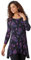 Roman Originals Swing Top with Pockets for Women UK Ladies Hanky Hem Asymmetric Tunic Blouse Longline Long Stretch Jersey Casual Round NeckTee Shirt T-Shirt - Purple - Size 20
