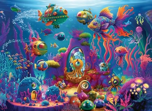 Ravensburger - Kinderpuzzle - Puzzle 150 Teile XXL - Aliens unter Wasser - ab 7 Jahren - Hochwertiges Puzzle - Dicker und Stabiler Karton - Unterwasserwelt - 13414