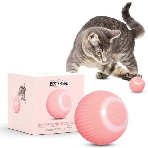Yourbestfriendshop® Interaktives Katzenspielzeug | Katzenspielzeug zur Selbstbeschäftigung | Katzenspielzeug Elektrisch | Katzen Spielzeug | Spielzeug Katze | Kitten Zubehör | Garantierter Spaß (Rosa)