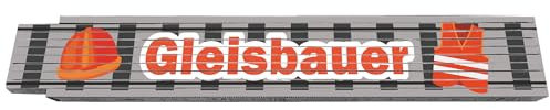 2m Zollstock - mit Beruf - Gleisbauer - Text - Spruch - Glieder-Maßstab - Meterstab bedruckt - Gadget für Männer Opa Papa Vatertag Muttertag Weihnachten Baustelle