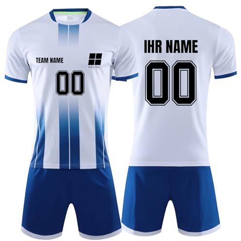 Generisch Fussball Trikot mit Namen Nummer Logo, Trikot Selber Gestalten Kinder Erwachsene