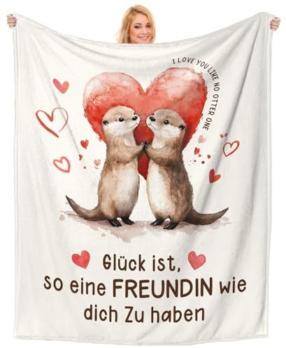 Einanmut Geschenk Freundin Geburtstag, Beste Freundin Geschenke, Decke Geschenk Beste Freundin, Valentinstag Freundin Geschenk für Sie 157x132CM
