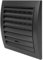 Repa Market Rejilla de ventilación ajustable de color antracita, cubiertas de ventilación para paredes, techo exterior e interior, 153 x 148 mm, cubierta de ventilación de baño con pantalla de malla
