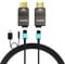 RUIPRO Cable HDMI 8K 40M de Fibra Óptica Pura Desmontable, Blindado con Acero Inoxidable, HDMI 2.1 Ultra Alta Velocidad 48Gbps, Soporta 8K@60Hz 4K@120Hz, eARC, Compatible con PS5, Xbox, TV, Proyector