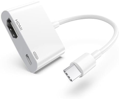 Adaptador USB C a HDMI 4K a 60Hz para iPhone 15/16, convertidor AV Digital Certificado MFi con PD de 100 W para MacBook Pro/Air, iPad Pro, iMac, Galaxy S25/S24 y más