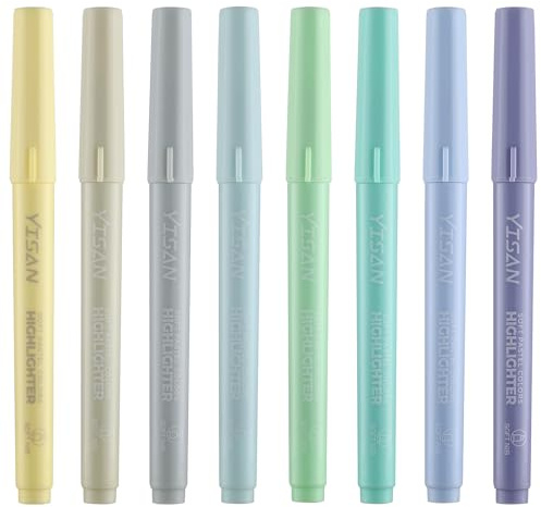 YISAN Pastell Textmarker Set,Bibel Marker zum Kennzeichen | Ausmalen Für Dünne Papiere,70269