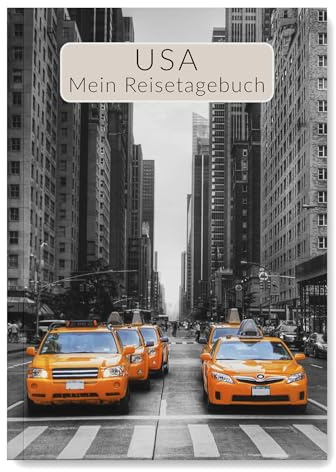 USA Tagebuch zum Ausfüllen | Reisetagebuch Travel Journal Reisebuch | individuelles Amerika & New York Geschenk für die Reise | Gestalte deinen persönlichen Reiseführer | DIN A5 | Cover: Manhattan