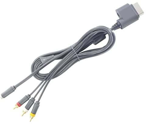 Microsoft Xbox 360 S-Video AV Cable S-Video (4-Pin) 3 x RCA Gris - Adaptadores de Cable de vídeo (S-Video (4-Pin), 3 x RCA, Gris, Macho/Macho)