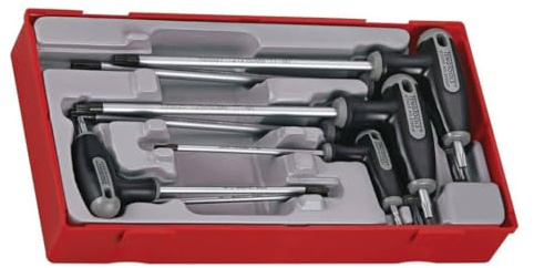 TengTools™ Schweden, kombinierbarer T-Griff TX/TPX-Schlüsselsatz aus CrMo-Werkzeugstahl, 7-teilig